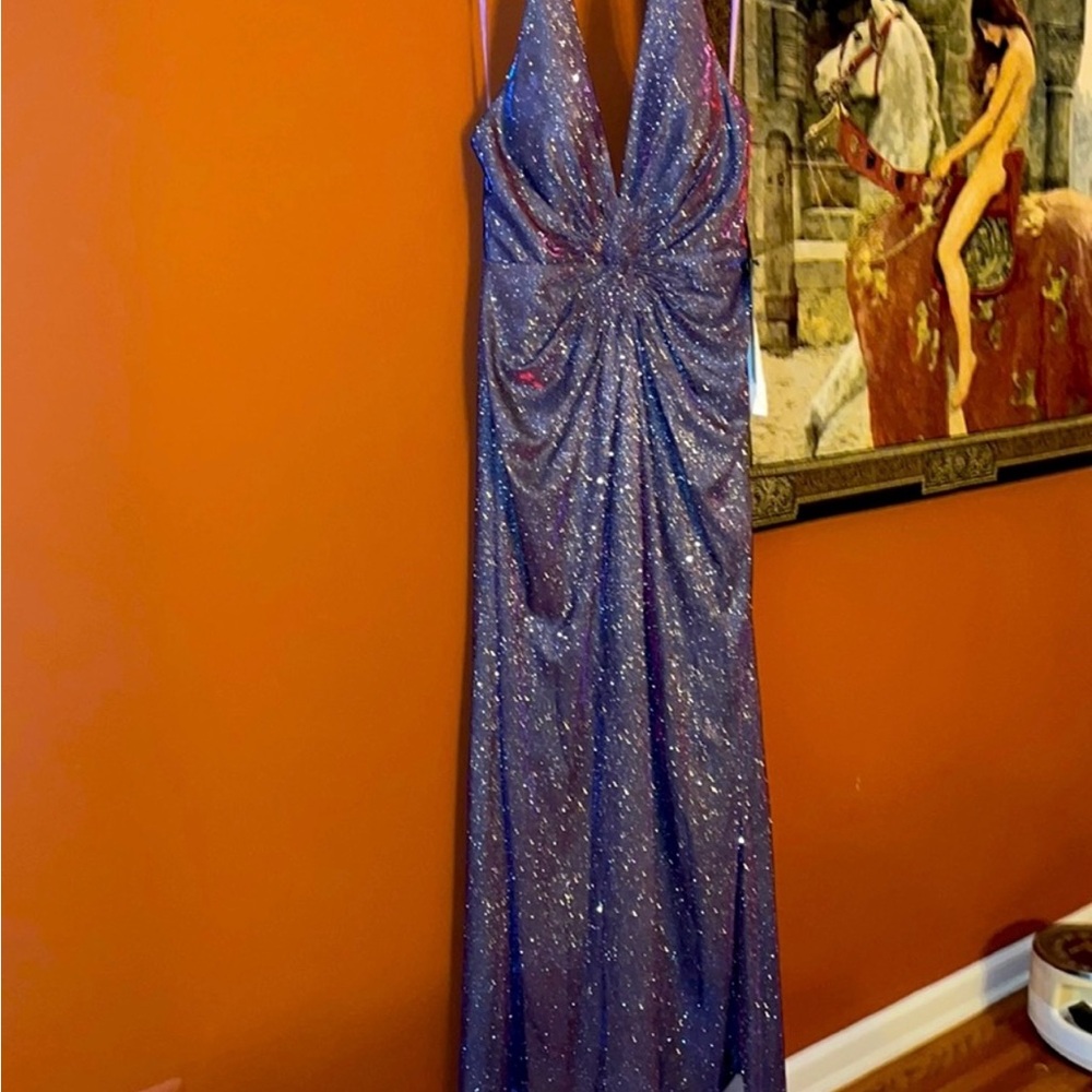 Mac Duggal Glittering Purple Gown - Picture 4 of 4